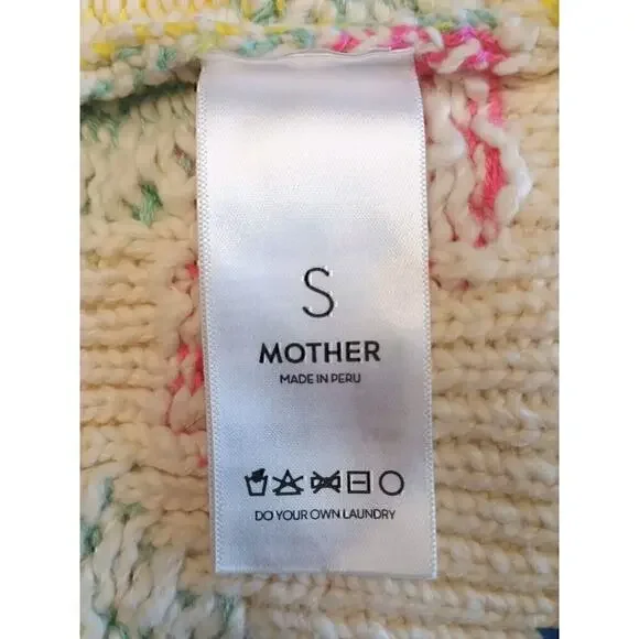 MOTHER Varsity Cropped Sweater Vest Designer Knit S Small - Picture 7 of 10